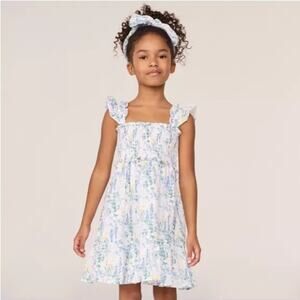 NWT Janie & Jack Girls 18 Emily Floral Smocked Sundress Teal Floral Cottagecore